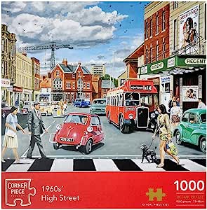 Image of Corner Piece 1000 Pieces Jigsaw Puzzle - 1960's High Street