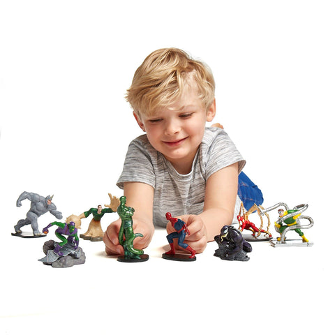 Image of Disney Store Spider-Man Deluxe 9pc Figurine Set